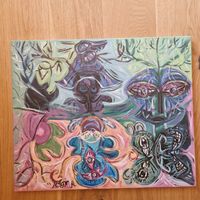 Acrylbild,  Original, "Augenblick" 