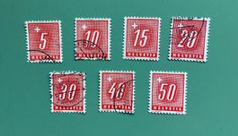 Schweizer Strafporto Marken 1938 -