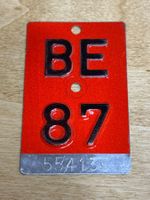 Geburtstag - Velonummer, Fahrradnummer, Veloschild BE 87