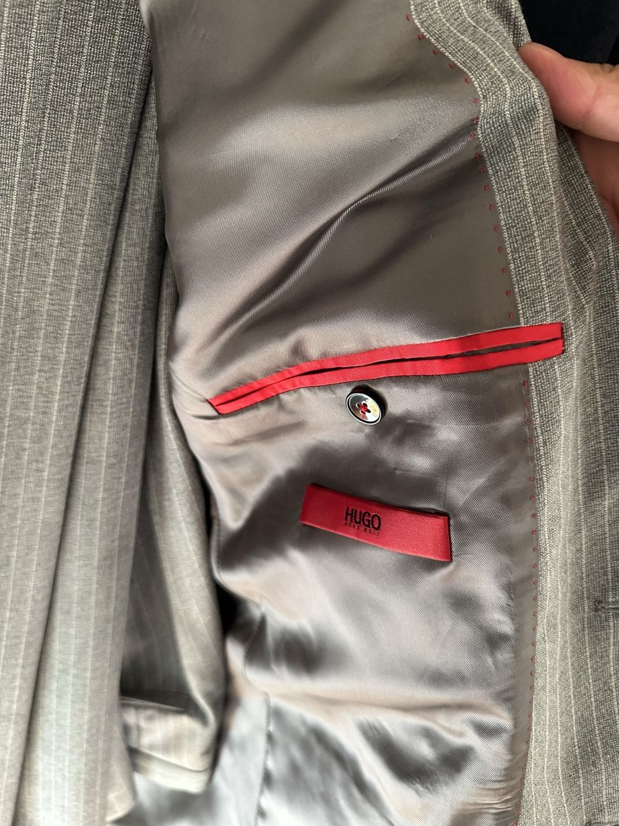 Hugo Boss Completi: Hugo Boss Anzug Grau Weiss gestreift – Nuovo (secondo la descrizione) da Adlikon b.Regensdf venduto da sil_5gp9 3