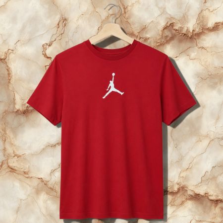JORDAN Herren T-Shirt Rot mit Jumpman & Backprint – Gr. M