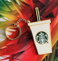 Starbucks Tasse Schlüsselanhänger Goldfarben - Neu!