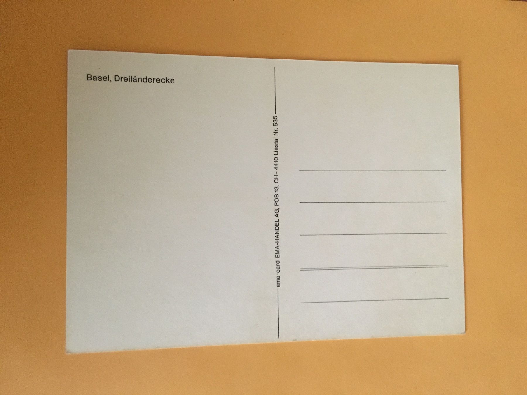 Cartes postales: Basel Dreiländerecke Terrasse Restaurant – D'occasion à Küttigen par Melisch1000 1