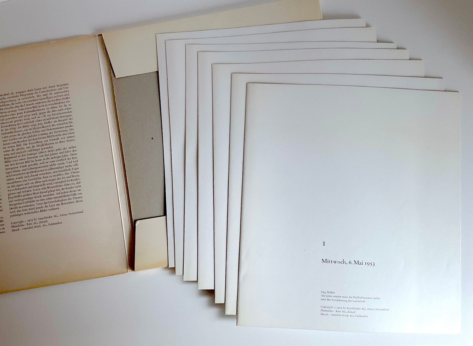 2x Jörg Müller, Veränderung der Landschaft + Stadt (Gebraucht) in 