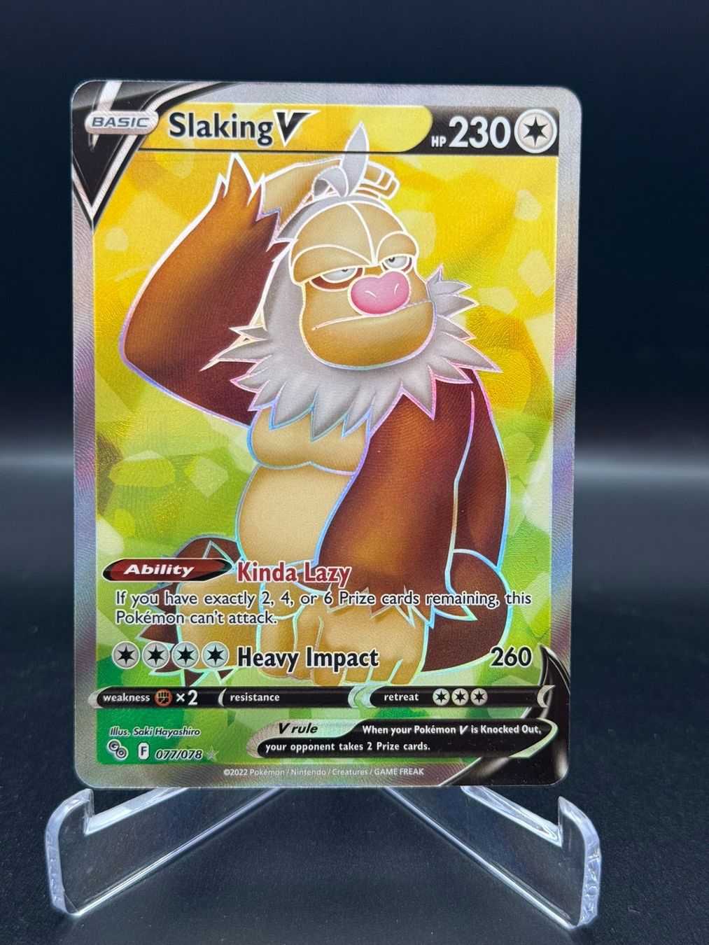 Pokémon Carte collezionabili: Slaking V (PGO 077) – Usato da Birmensdorf ZH venduto da SnorlaxMail