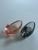 Glas Enten 2er Set Rosa und Grau Dekoration(S39)