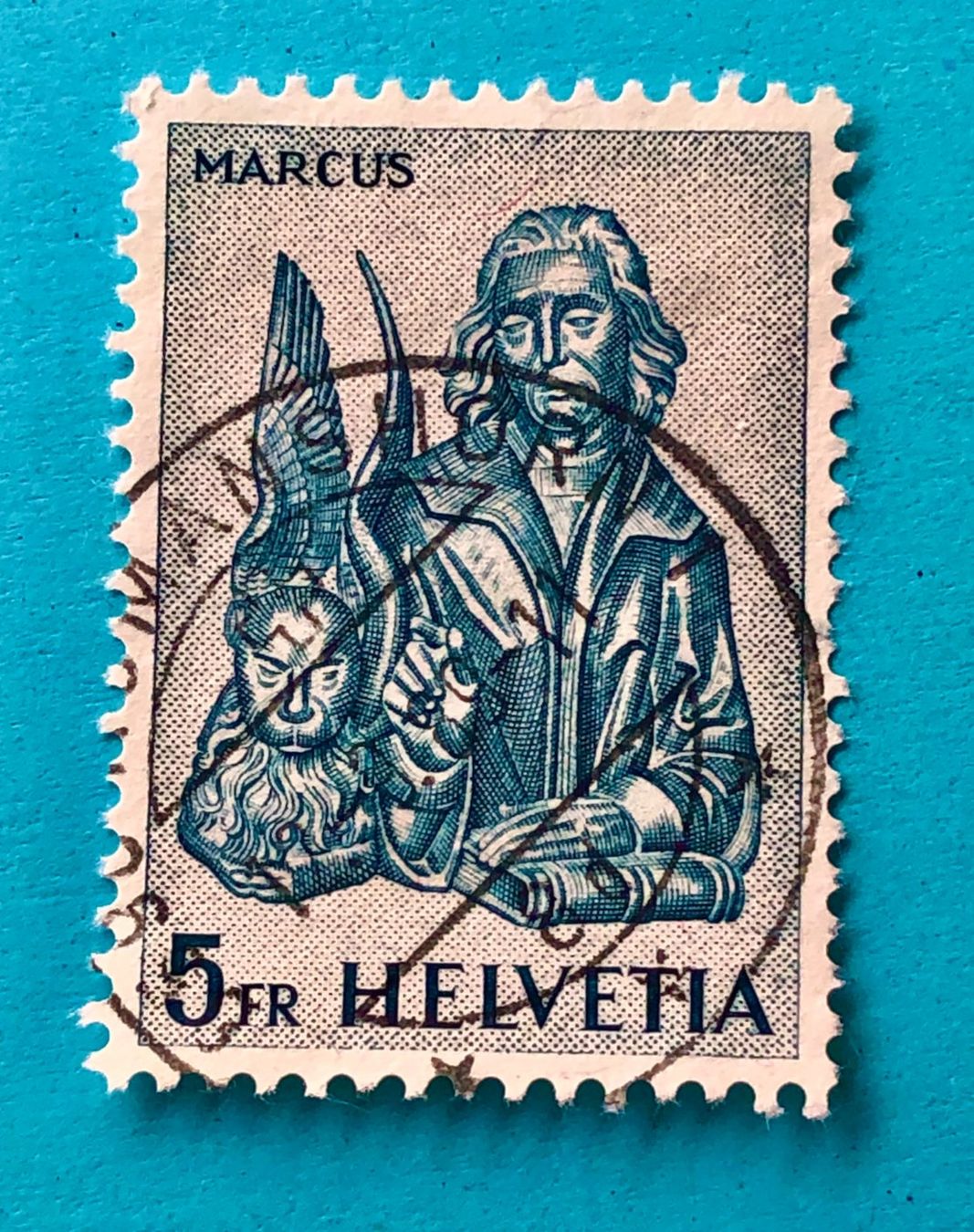 Tutti i francobolli: Nr.382 Evangelisten Markus Stempel     – Usato da Aarau venduto da Billa007