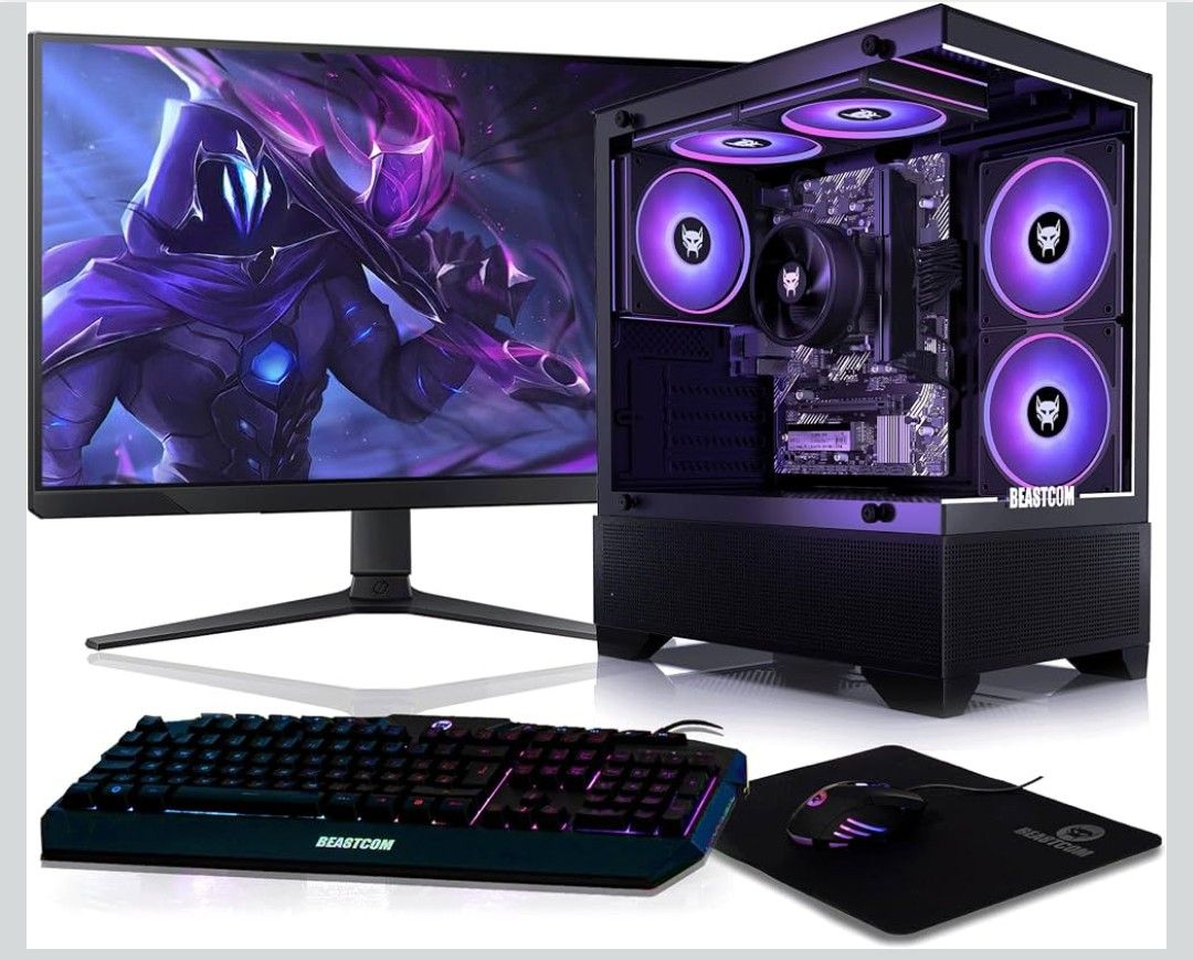 PCs: BEASTCOM Q3 Gaming PC Set Komplett – Neu und originalverpackt aus Rapperswil /Be von HS-Racing