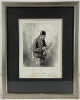 Paul Gavarni Lithografie "D’après Nature" Nr.32 1858 gerahmt