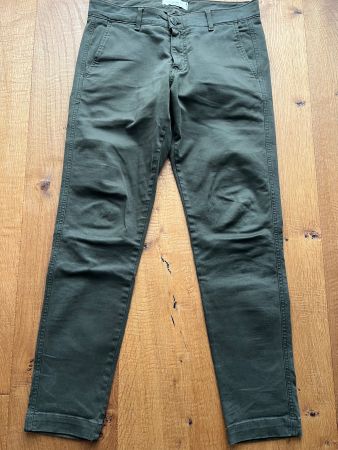 Chino EXIBIT, Grösse 48, oliv, gerader Schnitt