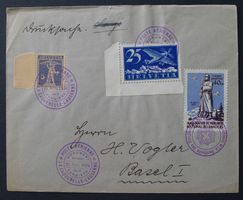Flugspende Vignette 1924.4 auf Brief, sauber gestempelt