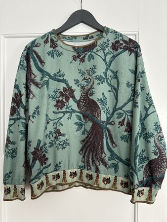 Replay Sweatshirt Peacock Pattern, Size S