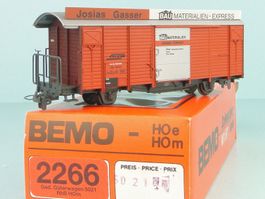Bemo H0m 2266 ged. Güterwagen "Josias Gasser", NEU