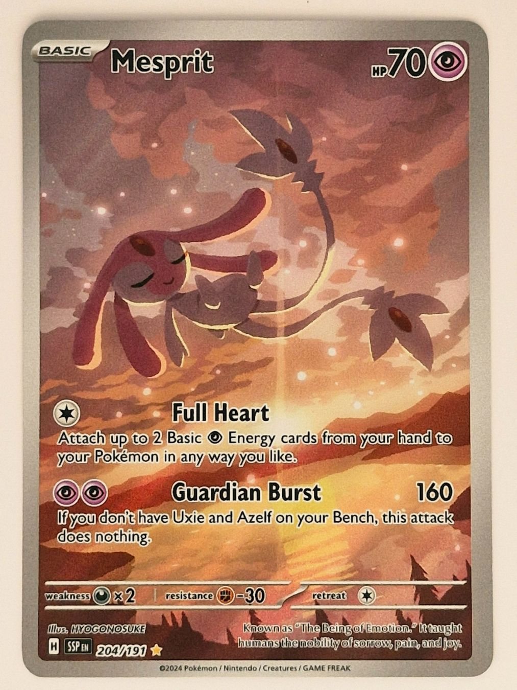 Pokémon Carte collezionabili: Mesprit / Vesprit / Surging Sparks / SSP 204 – Nuovo (secondo la descrizione) da Arni AG venduto da PokemonCardsStore