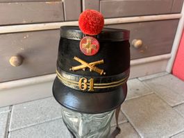 Tschako 1898  Oblt. Artillerie Schweizer Armee (26/048)