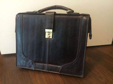 Aktentasche Vintage leder dunkel braun