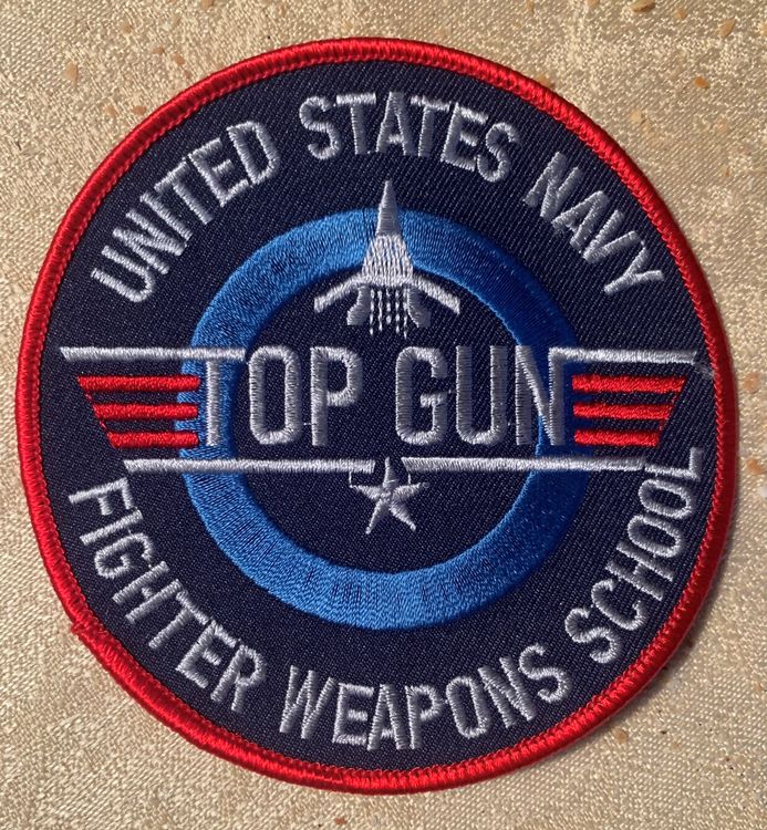 Top GUN Toppa Ricamata Su Vesti Appliques Con Gancio E Anello Toppe Per Fascia Tattica Milare Distintivi Morale Per Aerei Adesivi Per Zaino