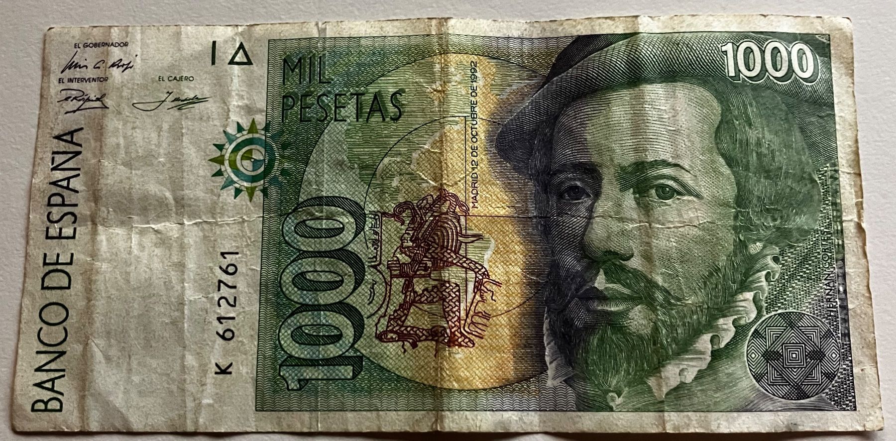 Banconote: Spanien 1000 Pesetas 1992 Serie K – Usato da Algetshausen venduto da Carrhard