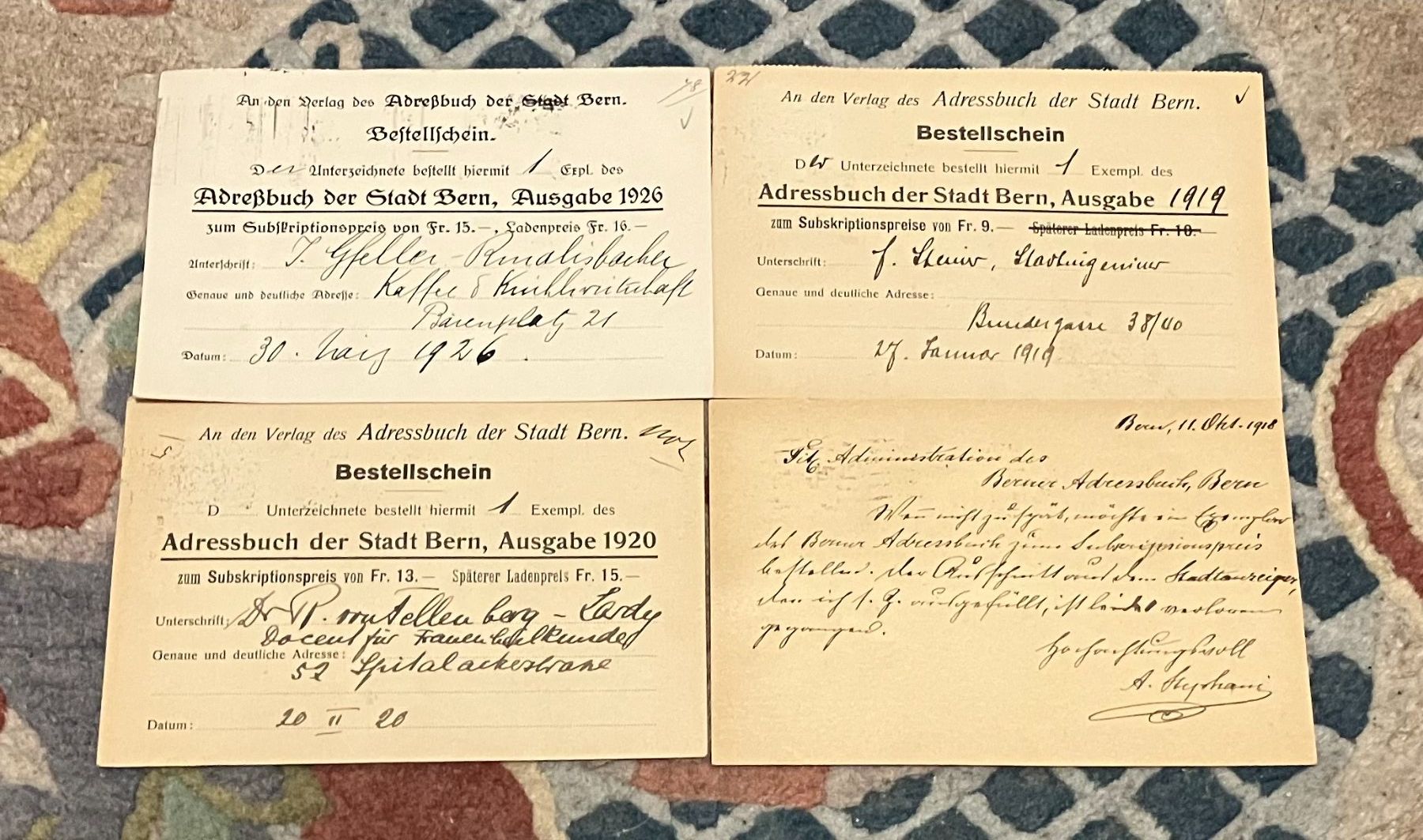 Alle Briefmarken: 4 Postkarten – Neu (gemäss Beschreibung) aus Koblenz von Markenhimmel 1