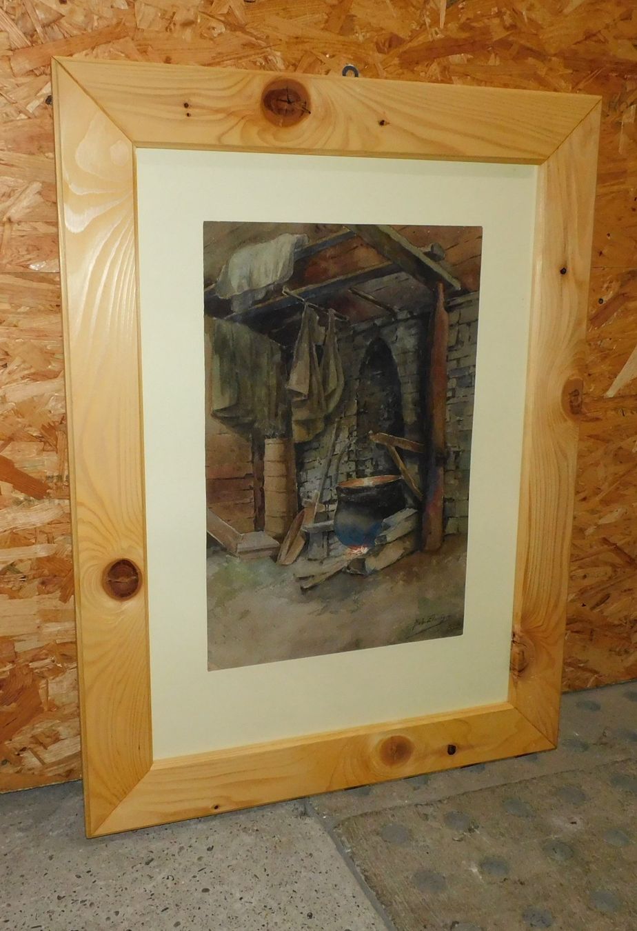 Dipinti: Tempera v Rob Elmiger - Chalet Innenleben Rustico Bild  sign – Usato da Sursee venduto da 76