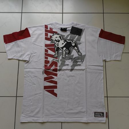 Amstaff T-Shirt Gr. XL weiss/rot neu