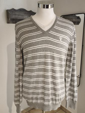 WE Pullover, Gr. XL, Grau/Weiss Gestreift, Top Zustand!