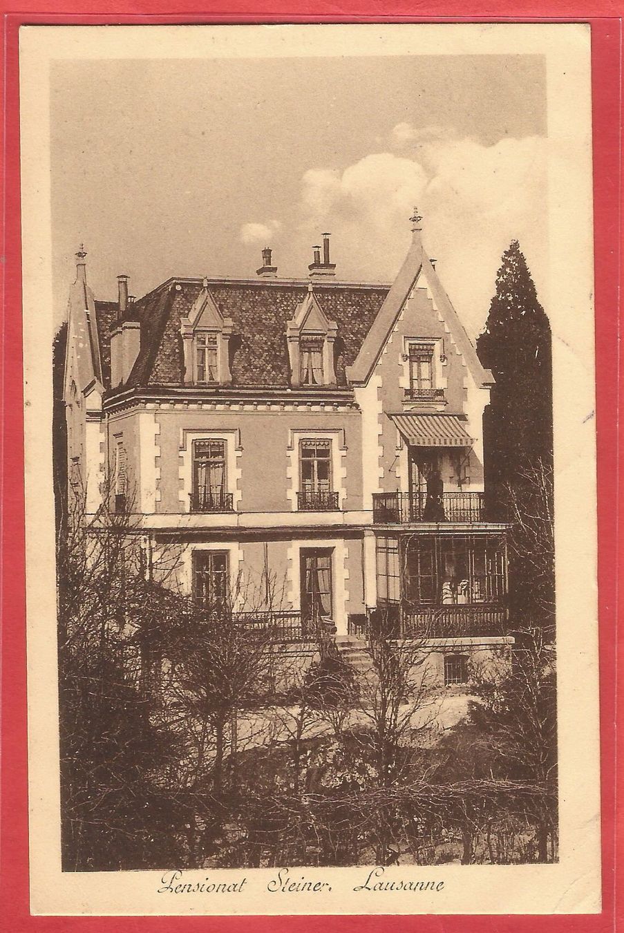 Cartes postales: Lausanne - Pensionat Steiner - 1908 – D'occasion à Fislisbach par Porano