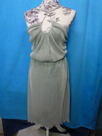RED VALENTINO KLEID LUFTIG LOCKER SILBER TRÄGER COCKTAIL 38