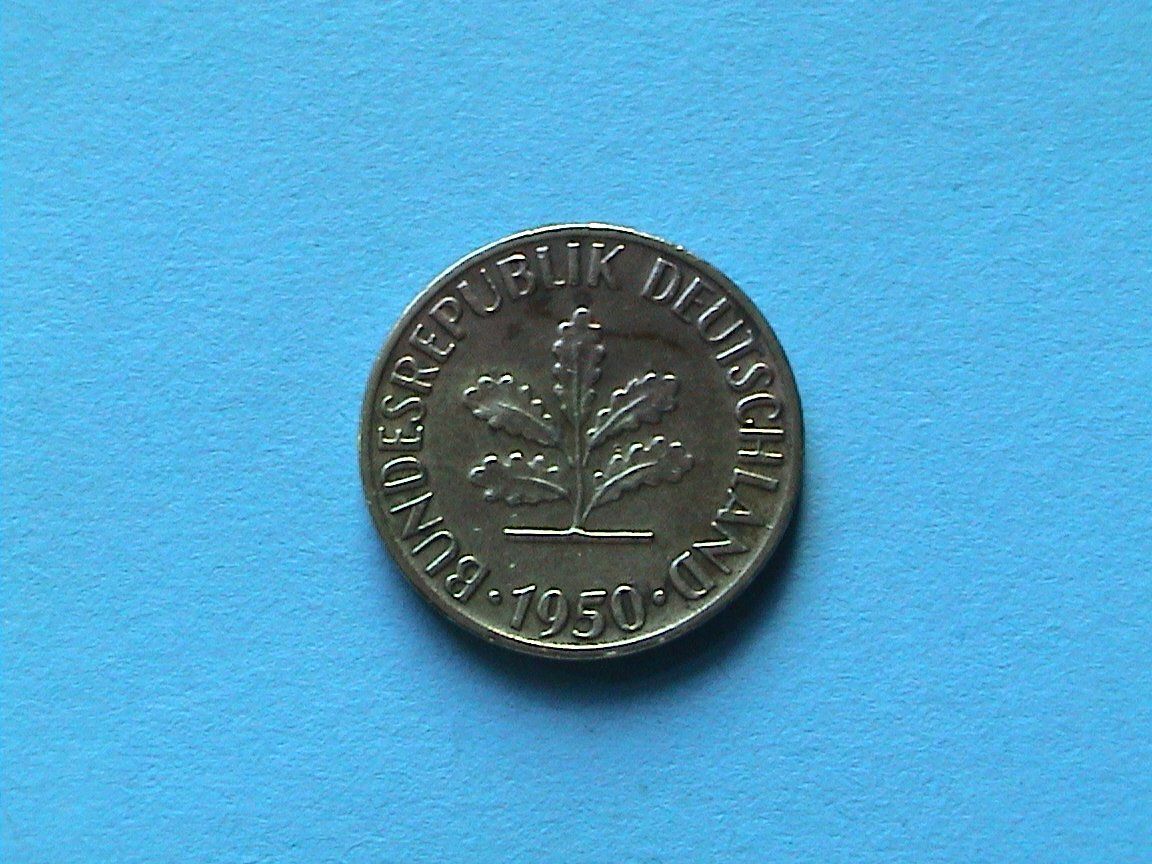Tutti le monete: 5 Pfennig - Deutschland 1950 D – Usato da Reinach BL venduto da Dexy62