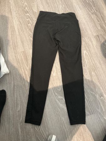 Damen Leggings schwarz mit Netzeinsatz Gr.36/38