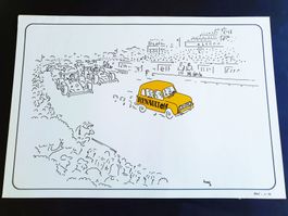 Poster Renault 4 Elf, dessin de Konk et Willy Richard, 1982