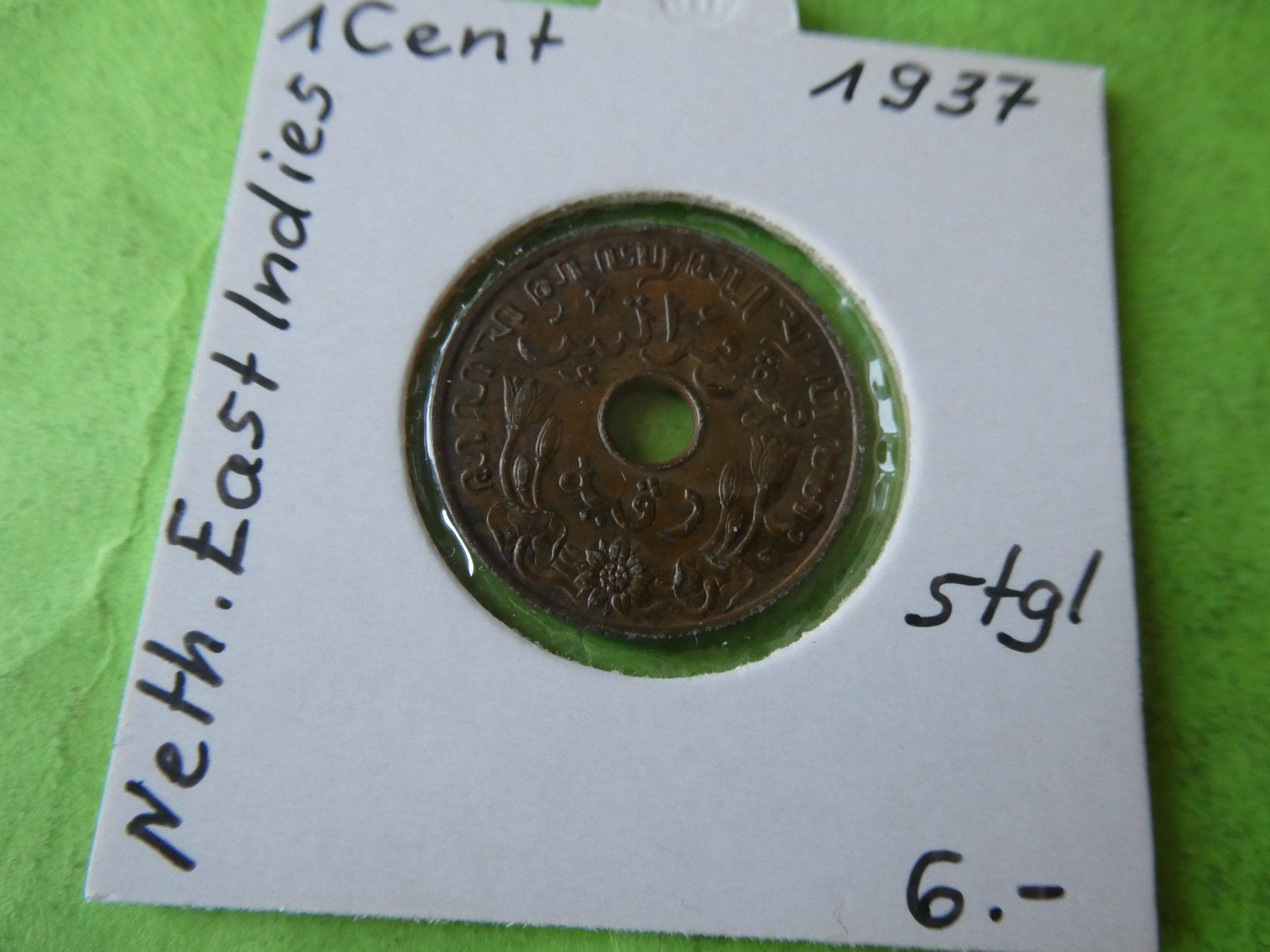 Tutti le monete: Niederländisch-Indien 1937, 1 Cent    stgl – Usato da Hinterforst venduto da Rohusri