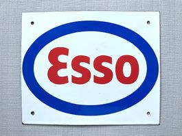 🔴🔵 ESSO Emailleschild –  28 x 22,5 cm 🔴🔵