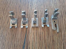 Nähmaschinen Fuss Set 5 Stk. Metall, guter Zustand