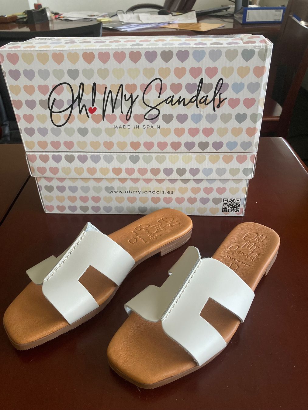 Scarpe da donna: Sandale, Grosse 38, NEU, off white -  camel, Leder, Espania – Nuovo e nell'imballaggio originale da Adliswil venduto da T-Shirt 4