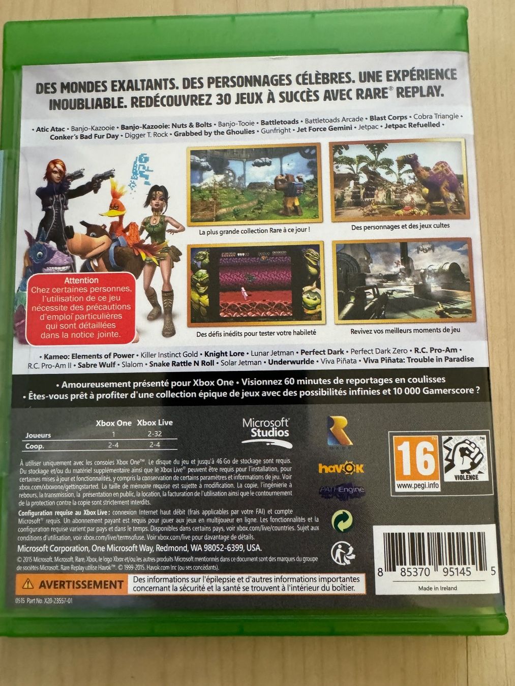 Microsoft Jeux: Rare Replay Xbox One – Neuf (Voir description) à Biel/Bienne par  1