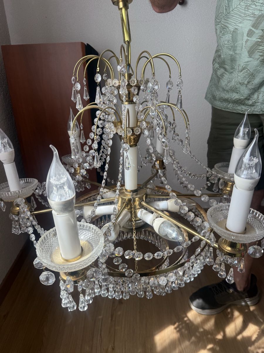 Lampadari & plafoniere: Kronleuchter, Vintage Stil, Goldfarben. – Usato da Sursee venduto da Zollix 3
