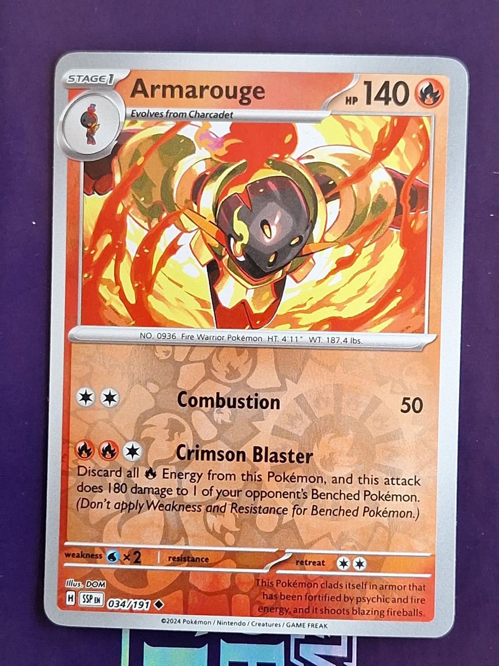 Pokémon Carte collezionabili: Armarouge - Reverse Holo - Pokemon Surging Sparks – Usato da Altstätten SG venduto da GGsGameshop