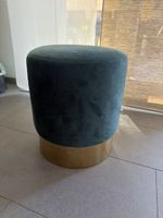 Tabouret velours vert base dorée très bon état 