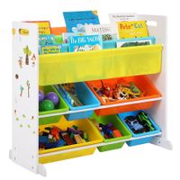 Kinderregal 6 Kästen mit Kippschutz