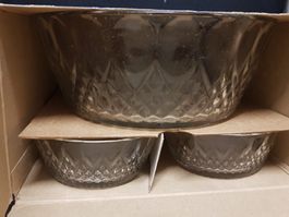 2x Glas Geschirrset Neu Orginalverpackt