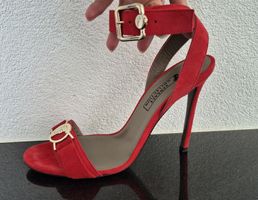 👠 Escarpins stiletto Versace Collection – Rouge daim – T.41
