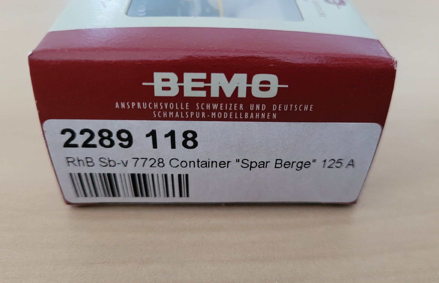 Bemo Modellini di ferrovie: Bemo 2289 118 RhB Sb-v 7728  Container "Spar"125A – Nuovo e nell'imballaggio originale da Bremgarten AG venduto da Sportivo2007 2