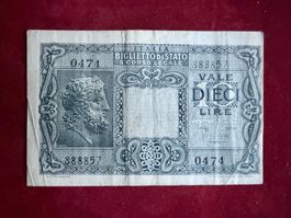 ITALIA - DIECI LIRE 23 Novembre 1944 - Bellissimo/Sehr schön