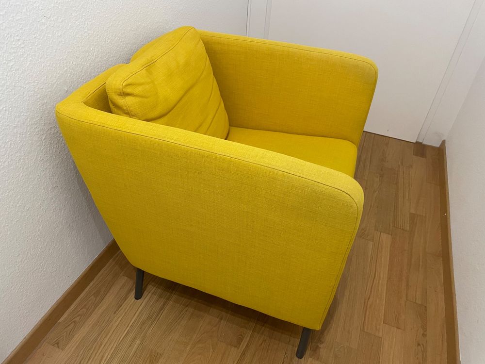 ikea ekerö sessel fauteuil stoff gelb Kaufen auf Ricardo