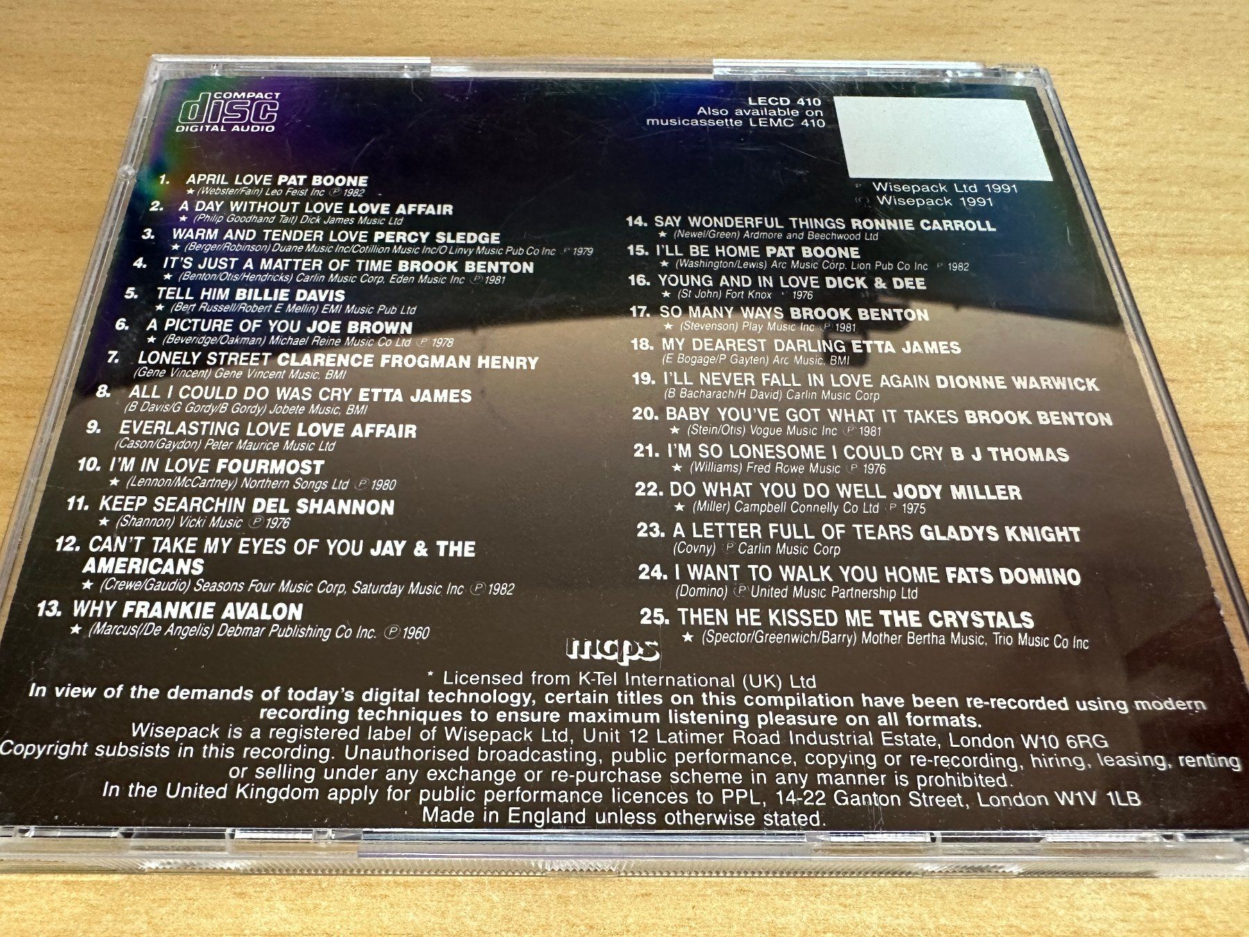 CD: Various – Rock Era - Love Remembered – Usato da Rikon im Tösstal venduto da Alpenmutz 1
