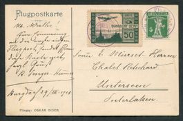 Vorläufer IV Burgdorf auf offizieller Karte, ZS 1'200.00