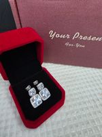 Boucles d'oreille argent avec zircons
