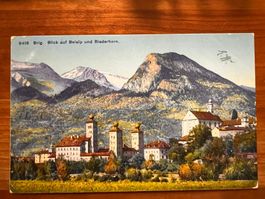 Postkarte Brig mit Belalp Litho 1924 (P472)
