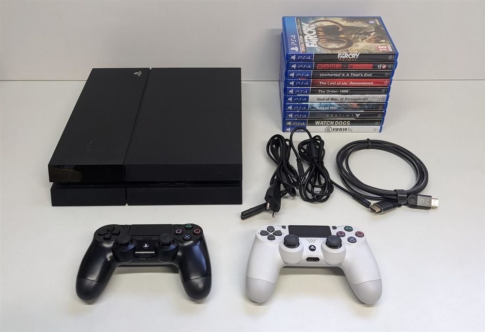 PlayStation 4, 2 Controller, 10 Games Kaufen auf Ricardo